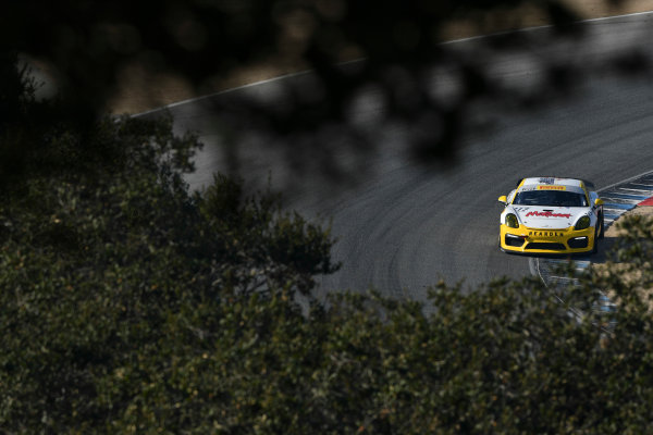 Pirelli World Challenge
Intercontinental GT Challenge California 8 Hours
Mazda Raceway Laguna Seca
Monterey, CA USA
Thursday 12 October 2017
Hutton McKenna, Vesko Kozrov, Daren Jorgensen, Porsche Cayman GT4 MR, GT4
World Copyright: Richard Dole
LAT Images
ref: Digital Image RD_PWCLS17_008