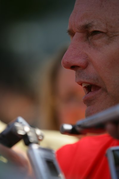 2007 Malaysian Grand Prix - Sunday Race
Sepang, Kuala Lumpur. Malaysia.
8th April 2007.
Ron Dennis, Team Principal, McLaren Mercedes, is interviewed after the race. Media, Portrait.
World Copyright: Andrew Ferraro/LAT Photographic.
ref: Digital Image ZP9O2740 2007 Malaysian Grand Prix - Sunday Race
Sepang, Kuala Lumpur. Malaysia.
8th April 2007.
Ron Dennis, Team Principal, McLaren Mercedes, is interviewed after the race. Media, Portrait.
World Copyright: Andrew Ferraro/LAT Photographic.
ref: Digital Image ZP9O2740