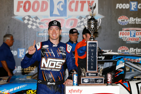 NASCAR XFINITY Series
Food City 300
Bristol Motor Speedway, Bristol, TN USA
Friday 18 August 2017
Kyle Busch, NOS Rowdy Toyota Camry, celebrates in victory lane.
World Copyright: John K Harrelson
LAT Images NASCAR XFINITY Series
Food City 300
Bristol Motor Speedway, Bristol, TN USA
Friday 18 August 2017
Kyle Busch, NOS Rowdy Toyota Camry, celebrates in victory lane.
World Copyright: John K Harrelson
LAT Images