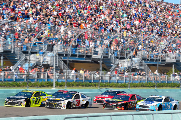 Monster Energy NASCAR Cup Series
Ford EcoBoost 400
Homestead-Miami Speedway, Homestead, FL USA
Sunday 19 November 2017
Paul Menard, Richard Childress Racing, Richmond/Menards Chevrolet SS and Ryan Newman, Richard Childress Racing, Caterpillar Chevrolet SS
World Copyright: Nigel Kinrade
LAT Images