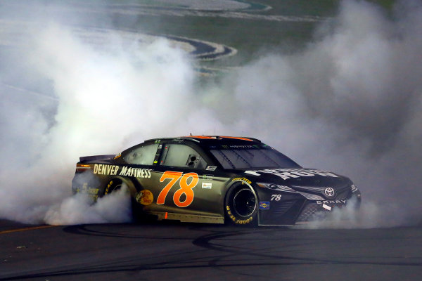 Monster Energy NASCAR Cup Series
Quaker State 400
Kentucky Speedway, Sparta, KY USA
Saturday 8 July 2017
Martin Truex Jr, Furniture Row Racing, Furniture Row/Denver Mattress Toyota Camry celebrates his win with a burnout
World Copyright: Russell LaBounty
LAT Images Monster Energy NASCAR Cup Series
Quaker State 400
Kentucky Speedway, Sparta, KY USA
Saturday 8 July 2017
Martin Truex Jr, Furniture Row Racing, Furniture Row/Denver Mattress Toyota Camry celebrates his win with a burnout
World Copyright: Russell LaBounty
LAT Images