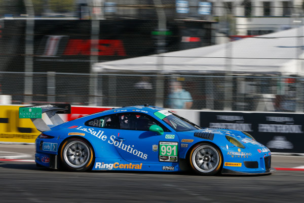 2017 IMSA WeatherTech SportsCar Championship
BUBBA burger Sports Car Grand Prix at Long Beach
Streets of Long Beach, CA USA
Friday 7 April 2017
991, Porsche, Porsche 911 GT3 R, GTD, Wolf Henzler, Jan Heylen
World Copyright: Jake Galstad/LAT Images