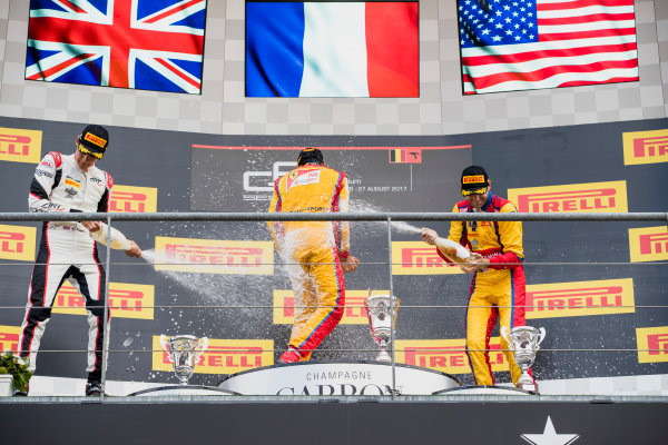 2017 GP3 Series Round 5.
Spa-Francorchamps, Spa, Belgium.
Sunday 27 August 2017.
George Russell (GBR, ART Grand Prix), Giuliano Alesi (FRA, Trident), Ryan Tveter (USA, Trident).
Photo: Zak Mauger/GP3 Series Media Service.
ref: Digital Image _56I3103 2017 GP3 Series Round 5.
Spa-Francorchamps, Spa, Belgium.
Sunday 27 August 2017.
George Russell (GBR, ART Grand Prix), Giuliano Alesi (FRA, Trident), Ryan Tveter (USA, Trident).
Photo: Zak Mauger/GP3 Series Media Service.
ref: Digital Image _56I3103