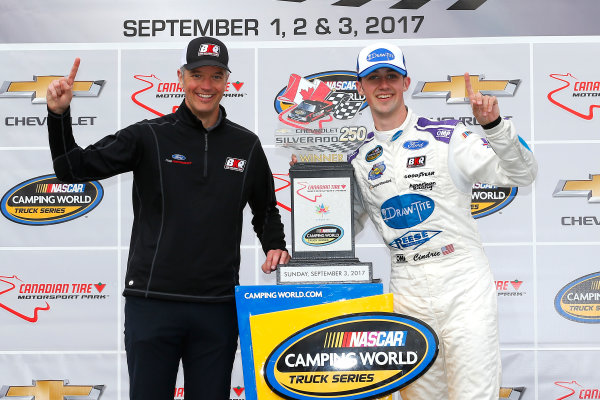 NASCAR Camping World Truck Series
Chevrolet Silverado 250
Canadian Tire Motorsport Park
Bowmanville, ON CAN
Sunday 3 September 2017
Austin Cindric, Draw-Tite\Reese Ford F150 celebrates in victory lane
World Copyright: Russell LaBounty
LAT Images NASCAR Camping World Truck Series
Chevrolet Silverado 250
Canadian Tire Motorsport Park
Bowmanville, ON CAN
Sunday 3 September 2017
Austin Cindric, Draw-Tite\Reese Ford F150 celebrates in victory lane
World Copyright: Russell LaBounty
LAT Images