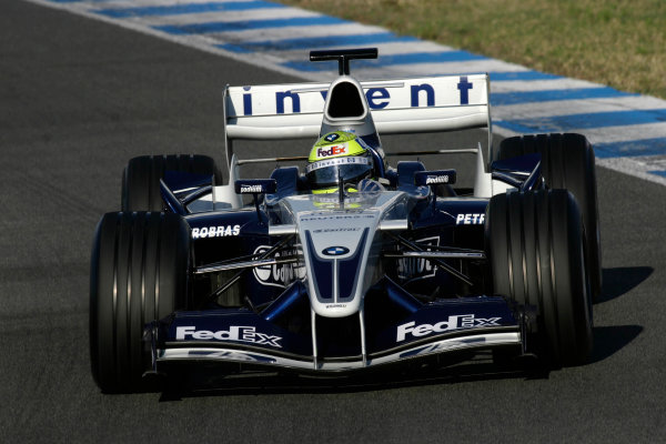 2004 Formula One Testing.
Ralf Schumacher, BMW Williams FW26.
Jerez, Spain.
28-30th September 2004.
Photo:Spinney/LAT Photographic.
Ref:Digital Image Only.