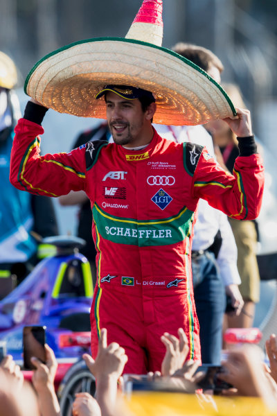 2016/2017 FIA Formula E Championship.
Mexico City ePrix, Autodromo Hermanos Rodr?guez, Mexico City, Mexico.
Saturday 1 April 2017.
Lucas Di Grassi (BRA), ABT Schaeffler Audi Sport, Spark-Abt Sportsline, ABT Schaeffler FE02.
Photo: Zak Mauger/LAT/Formula E
ref: Digital Image _56I7217 2016/2017 FIA Formula E Championship.
Mexico City ePrix, Autodromo Hermanos Rodr?guez, Mexico City, Mexico.
Saturday 1 April 2017.
Lucas Di Grassi (BRA), ABT Schaeffler Audi Sport, Spark-Abt Sportsline, ABT Schaeffler FE02.
Photo: Zak Mauger/LAT/Formula E
ref: Digital Image _56I7217