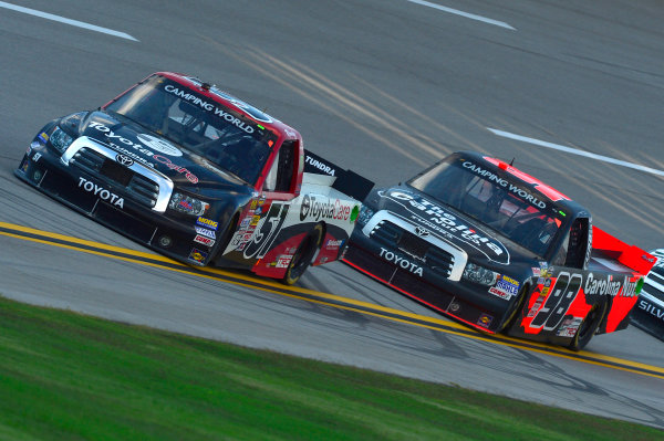 October 18-19, 2013, Talladega, Alabama USA
Kyle Busch and Johnny Sauter trucks
© 2013, Brian Czobat
LAT Photo USA
October 18-19, 2013, Talladega, Alabama USA
Kyle Busch and Johnny Sauter trucks
© 2013, Brian Czobat
LAT Photo USA