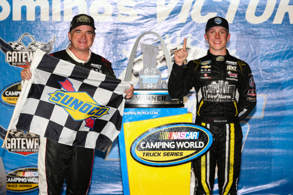 NASCAR Camping World Truck Series
Drivin’ For Linemen 200
Gateway Motorsports Park, Madison, IL USA
Saturday 17 June 2017
John Hunter Nemechek, Chevrolet Silverado Victory Lane
World Copyright: Barry Cantrell
LAT Images NASCAR Camping World Truck Series
Drivin’ For Linemen 200
Gateway Motorsports Park, Madison, IL USA
Saturday 17 June 2017
John Hunter Nemechek, Chevrolet Silverado Victory Lane
World Copyright: Barry Cantrell
LAT Images