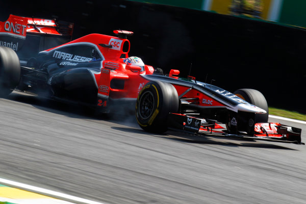 Interlagos, Sao Paulo, Brazil.
25th November 2011.
Timo Glock, Virgin MVR-02 Cosworth. Action.
World Copyright:Steven Tee/LAT Photographic
ref: Digital Image _A8C7862 Interlagos, Sao Paulo, Brazil.
25th November 2011.
Timo Glock, Virgin MVR-02 Cosworth. Action.
World Copyright:Steven Tee/LAT Photographic
ref: Digital Image _A8C7862