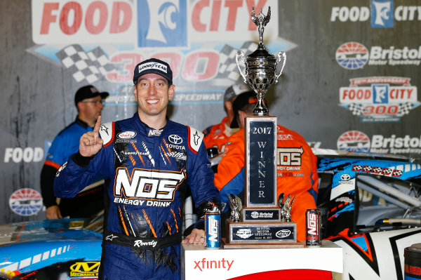 NASCAR XFINITY Series
Food City 300
Bristol Motor Speedway, Bristol, TN USA
Friday 18 August 2017
Kyle Busch, NOS Rowdy Toyota Camry, celebrates in victory lane.
World Copyright: John K Harrelson
LAT Images NASCAR XFINITY Series
Food City 300
Bristol Motor Speedway, Bristol, TN USA
Friday 18 August 2017
Kyle Busch, NOS Rowdy Toyota Camry, celebrates in victory lane.
World Copyright: John K Harrelson
LAT Images