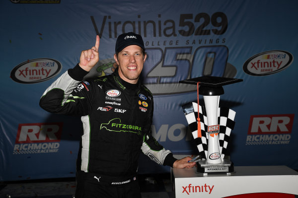 NASCAR XFINITY Series
Virginia529 College Savings 250
Richmond Raceway, Richmond, VA USA
Saturday 9 September 2017
Brad Keselowski, Fitzgerald Glider Kits Ford Mustang wins
World Copyright: Rusty Jarrett
LAT Images NASCAR XFINITY Series
Virginia529 College Savings 250
Richmond Raceway, Richmond, VA USA
Saturday 9 September 2017
Brad Keselowski, Fitzgerald Glider Kits Ford Mustang wins
World Copyright: Rusty Jarrett
LAT Images
