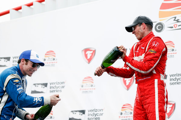 2017 Verizon IndyCar Series - Firestone Grand Prix of St. Petersburg
St. Petersburg, FL USA
Sunday 12 March 2017
Sebastien Bourdais , Simon Pagenaud celebrating in victory lane with champagne
World Copyright:Sam Cobb/LAT Images
ref: Digital Image cobb-stpete-170312-4764 2017 Verizon IndyCar Series - Firestone Grand Prix of St. Petersburg
St. Petersburg, FL USA
Sunday 12 March 2017
Sebastien Bourdais , Simon Pagenaud celebrating in victory lane with champagne
World Copyright:Sam Cobb/LAT Images
ref: Digital Image cobb-stpete-170312-4764