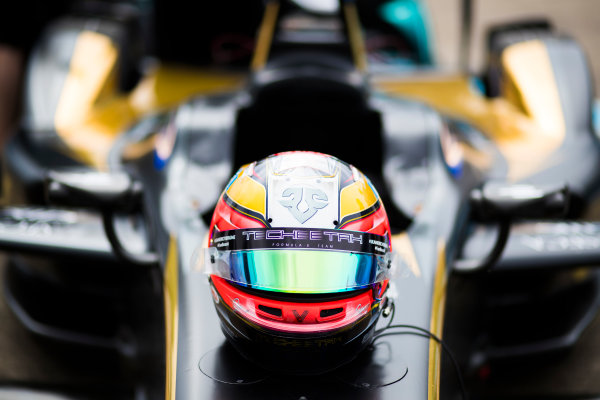 2016/2017 FIA Formula E Championship.
Round 7 - Berlin ePrix, Tempelhof Airport, Berlin, Germany.
Helmet of Jean-Eric Vergne (FRA), Techeetah, Spark-Renault, Renault Z.E 16, on his car
Thursday 8 June 2017.
Photo: Sam Bloxham/LAT/Formula E
ref: Digital Image _W6I6973 2016/2017 FIA Formula E Championship.
Round 7 - Berlin ePrix, Tempelhof Airport, Berlin, Germany.
Helmet of Jean-Eric Vergne (FRA), Techeetah, Spark-Renault, Renault Z.E 16, on his car
Thursday 8 June 2017.
Photo: Sam Bloxham/LAT/Formula E
ref: Digital Image _W6I6973