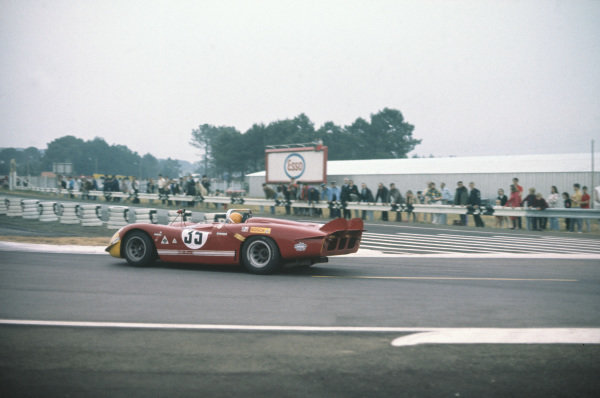 Le Mans, France. 13-14 June 1970
Nanni Galli/Rolf Stommelen (Alfa Romeo T33/3), retired, action. World Copyright: LAT PhotographicRef: 70LM23.