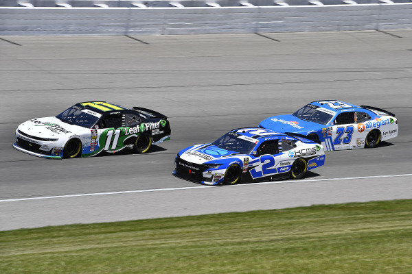 #11: Justin Haley, Kaulig Racing, Chevrolet Camaro LeafFilter Gutter Protection, #2: Tyler Reddick, Richard Childress Racing, Chevrolet Camaro KC Motorgroup, and #23: John Hunter Nemechek, GMS Racing, Chevrolet Camaro Fire Alarm Services, INC