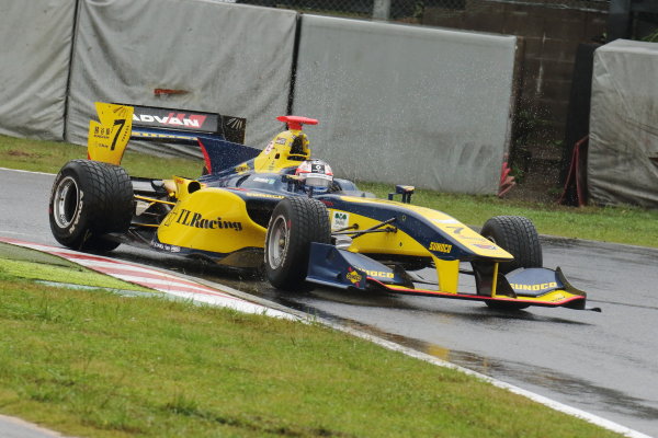 2017 Japanese Super Formula.
Suzuka, Japan. 21st - 22nd October 2017. Rd 7. Cancelled race due to Typhoon.
2017 Driver?s 3rd position Felix Rosenqvist ( #7 SUNOCO TEAM LEMANS SF14 ) action
World Copyright: Yasushi Ishihara / LAT Images.
Ref: 2017_SF_Rd7_017