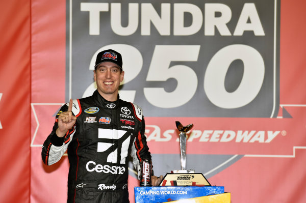 NASCAR Camping World Truck Series
Toyota Tundra 250
Kansas Speedway, Kansas City, KS USA
Friday 12 May 2017
Kyle Busch, Cessna Toyota Tundra celebrates his win in Victory Lane
World Copyright: Nigel Kinrade
LAT Images
ref: Digital Image 17KAN1nk07223 NASCAR Camping World Truck Series
Toyota Tundra 250
Kansas Speedway, Kansas City, KS USA
Friday 12 May 2017
Kyle Busch, Cessna Toyota Tundra celebrates his win in Victory Lane
World Copyright: Nigel Kinrade
LAT Images
ref: Digital Image 17KAN1nk07223