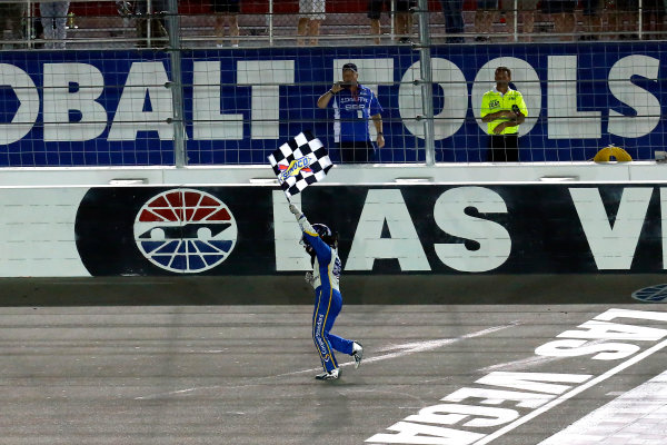 1 October, 2016, Las Vegas, Nevada USA
Tyler Reddick celebrates his win 
?2016, Russell LaBounty
LAT Photo USA

