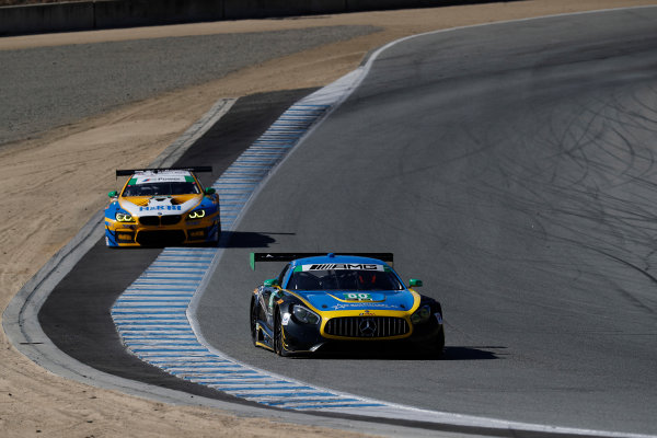 IMSA WeatherTech SportsCar Championship
AMERICA'S TIRE 250
Mazda Raceway Laguna Seca
Monterey, CA USA
Friday 22 September 2017
80, Mercedes, Mercedes AMG GT3, GTD, Dan Knox, Mike Skeen, 96, BMW, BMW M6 GT3, GTD, Jesse Krohn, Jens Klingmann
World Copyright: Michael L. Levitt
LAT Images