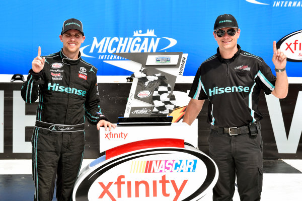 NASCAR XFINITY Series
Irish Hills 250
Michigan International Speedway, Brooklyn, MI USA
Saturday 17 June 2017
Denny Hamlin, Hisense Toyota Camry celebrates his win in Victory Lane
World Copyright: Nigel Kinrade
LAT Images NASCAR XFINITY Series
Irish Hills 250
Michigan International Speedway, Brooklyn, MI USA
Saturday 17 June 2017
Denny Hamlin, Hisense Toyota Camry celebrates his win in Victory Lane
World Copyright: Nigel Kinrade
LAT Images