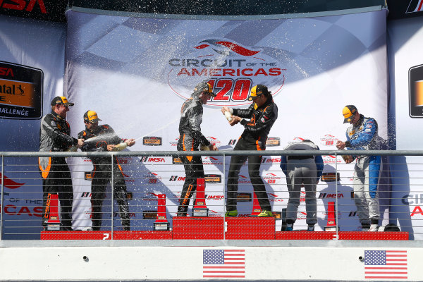 IMSA WeatherTech SportsCar Championship
Advance Auto Parts SportsCar Showdown
Circuit of The Americas, Austin, TX USA
Friday 5 May 2017
76, McLaren, McLaren GT4, GS, Matt Plumb, Paul Holton, 77, Nico Rondet, Mathew Keegan, 12, Porsche, Porsche Cayman GT4, Cameron Cassels, Trent Hindman celebrate on the podium
World Copyright: Phillip Abbott
LAT Images
ref: Digital Image abbott_COTA_0517_7685