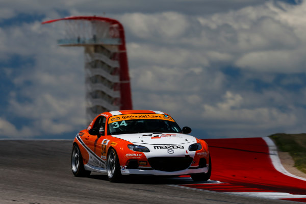 IMSA Continental Tire SportsCar Challenge
Advance Auto Parts SportsCar Showdown
Circuit of The Americas, Austin, TX USA
Thursday 4 May 2017
34, Mazda, Mazda MX-5, ST, Christian Szymczak, Christopher Stone
World Copyright: Jake Galstad
LAT Images