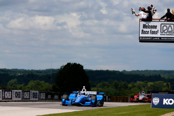 Verizon IndyCar Series
Kohler Grand Prix
Road America, Elkhart Lake, WI USA
Sunday 25 June 2017
Scott Dixon, Chip Ganassi Racing Teams Honda takes the checkered flags
World Copyright: Phillip Abbott
LAT Images
ref: Digital Image abbott_elkhart_0617_8172 Verizon IndyCar Series
Kohler Grand Prix
Road America, Elkhart Lake, WI USA
Sunday 25 June 2017
Scott Dixon, Chip Ganassi Racing Teams Honda takes the checkered flags
World Copyright: Phillip Abbott
LAT Images
ref: Digital Image abbott_elkhart_0617_8172
