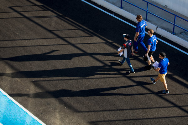 2017 GP3 Series Round 7. 
Circuito de Jerez, Jerez, Spain.
Thursday 5 October 2017.
Ryan Tveter (USA, Trident), Dorian Boccolacci (FRA, Trident), Santino Ferrucci (USA, Trident).
Photo: Zak Mauger/GP3 Series Media Service.
ref: Digital Image _X0W9314