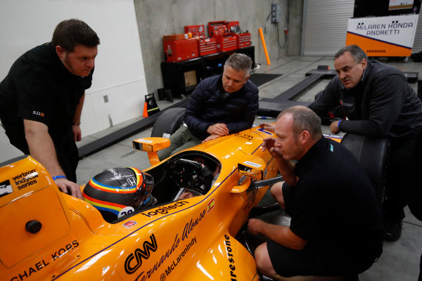 Verizon IndyCar Series
Fernando Alonso Test for Indianapolis 500
Indianapolis Motor Speedway, Indianapolis, IN USA
Tuesday 2 May 2017
Fernando Alonso in preparation for his Indianapolis 500 debut.
World Copyright: Michael L. Levitt
LAT Images Verizon IndyCar Series
Fernando Alonso Test for Indianapolis 500
Indianapolis Motor Speedway, Indianapolis, IN USA
Tuesday 2 May 2017
Fernando Alonso in preparation for his Indianapolis 500 debut.
World Copyright: Michael L. Levitt
LAT Images