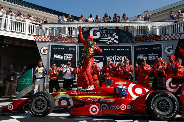 2-4 September, 2016, Watkins Glen, New York,  USA
Scott Dixon celebrates in victory lane
?2016, Michael L. Levitt
LAT Photo USA