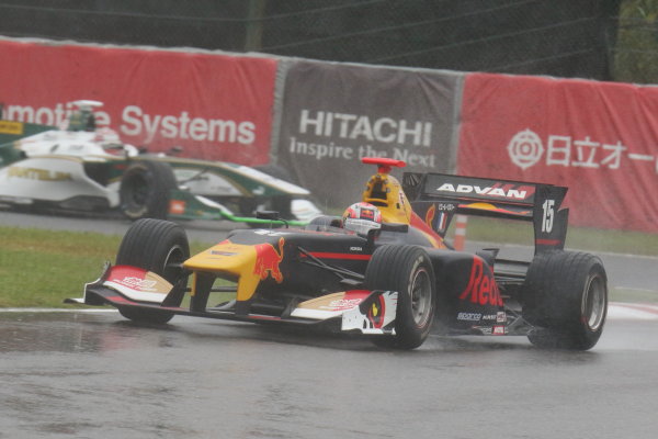 2017 Japanese Super Formula.
Suzuka, Japan. 21st - 22nd October 2017. Rd 7. Cancelled race due to Typhoon.
2017 Driver?s 2nd position & Rookie of the Year Pierre Gasly ( #15 TEAM MUGEN SF14 ) action
World Copyright: Yasushi Ishihara / LAT Images.
Ref: 2017_SF_Rd7_015 2017 Japanese Super Formula.
Suzuka, Japan. 21st - 22nd October 2017. Rd 7. Cancelled race due to Typhoon.
2017 Driver?s 2nd position & Rookie of the Year Pierre Gasly ( #15 TEAM MUGEN SF14 ) action
World Copyright: Yasushi Ishihara / LAT Images.
Ref: 2017_SF_Rd7_015