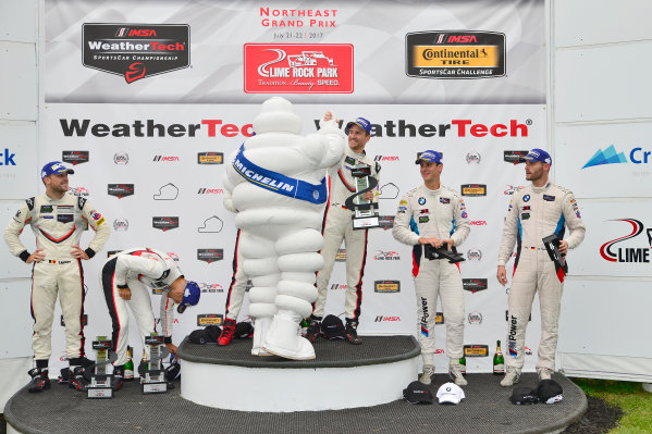 IMSA WeatherTech SportsCar Championship
Northeast Grand Prix
Lime Rock Park, Lakeville, CT USA
Saturday 22 July 2017
911, Porsche, Porsche 911 RSR, GTLM, Patrick Pilet, Dirk Werner, Victory Lane
World Copyright: Gavin Baker
LAT Images