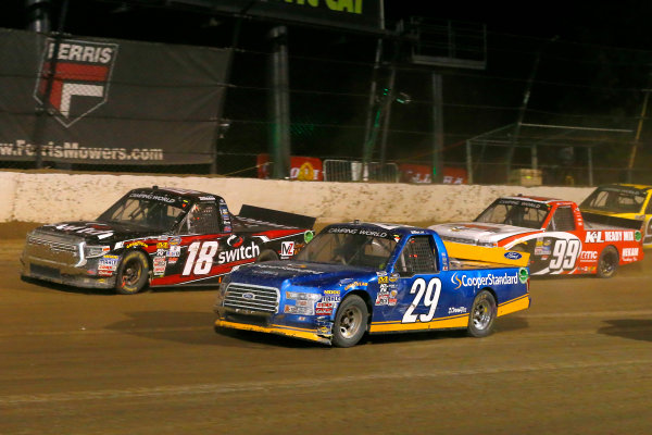 NASCAR Camping World Truck Series
Eldora Dirt Derby
Eldora Speedway, Rossburg, OH USA
Wednesday 19 July 2017
Chase Briscoe, Cooper Standard Ford F150 and Noah Gragson, Switch Toyota Tundra
World Copyright: Russell LaBounty
LAT Images NASCAR Camping World Truck Series
Eldora Dirt Derby
Eldora Speedway, Rossburg, OH USA
Wednesday 19 July 2017
Chase Briscoe, Cooper Standard Ford F150 and Noah Gragson, Switch Toyota Tundra
World Copyright: Russell LaBounty
LAT Images
