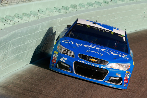 Monster Energy NASCAR Cup Series
Ford EcoBoost 400
Homestead-Miami Speedway, Homestead, FL USA
Sunday 19 November 2017
Kyle Larson, Chip Ganassi Racing, Credit One / DC Solar Chevrolet SS
World Copyright: Russell LaBounty
LAT Images