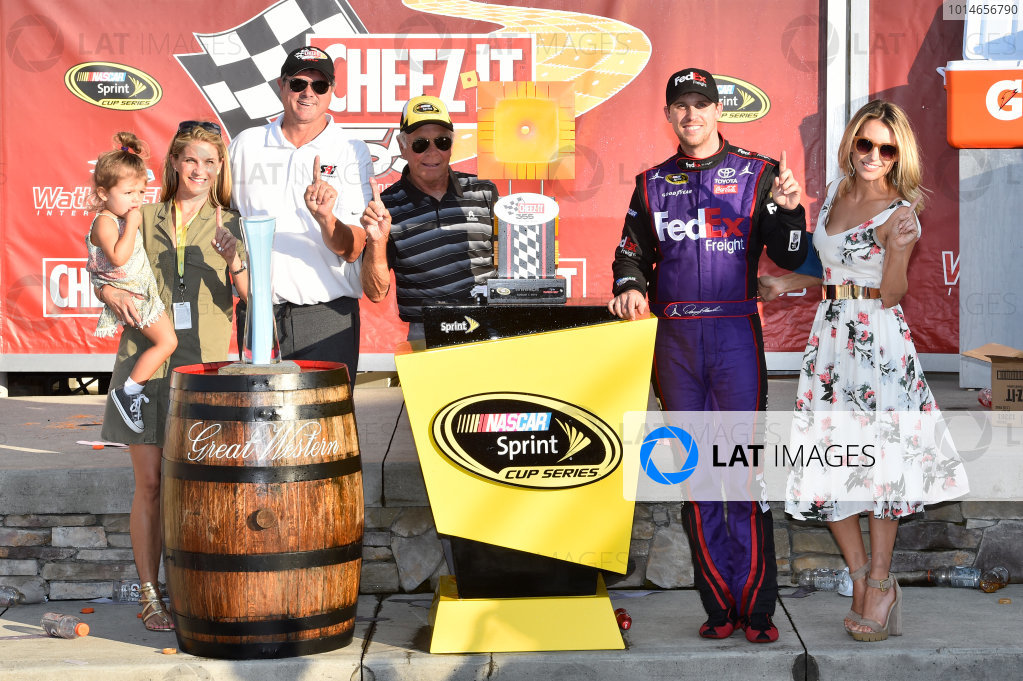 5-7 August, 2016, Watkins Glen, New York USA
Denny Hamlin, FedEx Freight Toyota Camry (11), celebrates in victory lane.
©2016, JohnHarrelson / LAT Photo USA 5-7 August, 2016, Watkins Glen, New York USA
Denny Hamlin, FedEx Freight Toyota Camry (11), celebrates in victory lane.
©2016, JohnHarrelson / LAT Photo USA