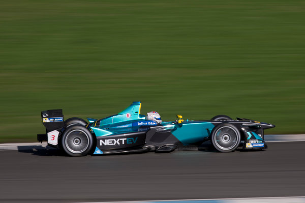 FIA Formula E Second Pre-Season Testing Event.
Donington Park Racecourse,
Derby, United Kingdom.
Nelson Piquet Jr, NexEV NIO, Spark-NEXTEV.
Photo: Alastair Staley / LAT
ref: Digital Image 585A7020



