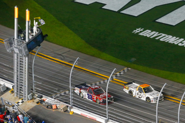 2017 Camping World Truck - NextEra Energy Resources 250
Daytona International Speedway, Daytona Beach, FL USA
Friday 24 February 2017
Kaz Grala drives under the checkered flag to win
World Copyright: Russell LaBounty/LAT Images
ref: Digital Image 17DAY2rl_05795 2017 Camping World Truck - NextEra Energy Resources 250
Daytona International Speedway, Daytona Beach, FL USA
Friday 24 February 2017
Kaz Grala drives under the checkered flag to win
World Copyright: Russell LaBounty/LAT Images
ref: Digital Image 17DAY2rl_05795