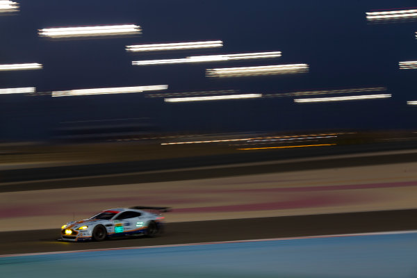 2015 FIA World Endurance Championship
Bahrain 6-Hours
Bahrain International Circuit, Bahrain
Saturday 21 November 2015.
Christoffer Nygaard, Marco S?rensen, Nicki Thiim (#95 GTE PRO Aston Martin Racing Aston Martin Vantage V8).
World Copyright: Sam Bloxham/LAT Photographic
ref: Digital Image _SBL5569